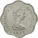 5 Cents 1972-1975, KM# 18, Seychelles, Elizabeth II, Food and Agriculture Organization (FAO), Grow More Food