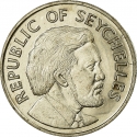 50 Cents 1976-1977, KM# 25, Seychelles, Declaration of the Independence