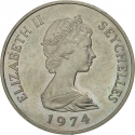 10 Rupees 1974, KM# 20, Seychelles, Elizabeth II