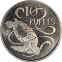 10 Rupees 1974, KM# Pn3, Seychelles, Elizabeth II