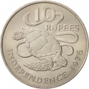 10 Rupees 1976, KM# 28, Seychelles, Declaration of the Independence