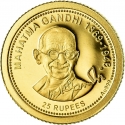 25 Rupees 2013, KM# 137, Seychelles, Mahatma Gandhi