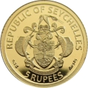 5 Rupees 2018, Seychelles, Moutya Dance