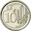 10 Cents 2013-2018, KM# 346, Singapore