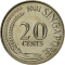 20 Cents 1967-1985, KM# 4, Singapore