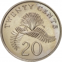 20 Cents 1985-1991, KM# 52, Singapore