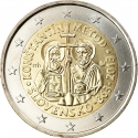 2 Euro 2013, KM# 128, Slovakia, 1150th Anniversary of the Mission of Cyril and Methodius to the Great Moravia