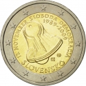 2 Euro 2009, KM# 107, Slovakia, 20th Anniversary of the Start of the Velvet Revolution