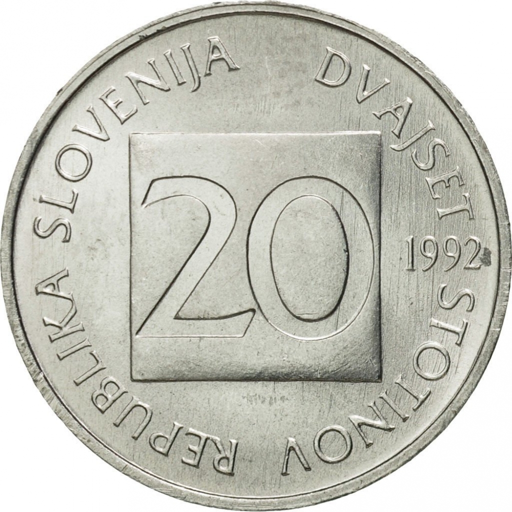 20 Stotinov 1992-2006, KM# 8, Slovenia