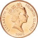 1 Cent 1987-2010, KM# 24, Solomon Islands, Elizabeth II