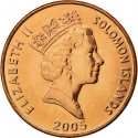 2 Cents 1987-2005, KM# 25, Solomon Islands, Elizabeth II