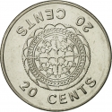 20 Cents 1987-2010, KM# 28, Solomon Islands, Elizabeth II