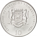 10 Shillings 2000, KM# 97, Somalia, Chinese Zodiac, Goat