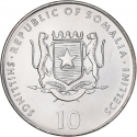 10 Shillings 2000, KM# 90, Somalia, Chinese Zodiac, Rat