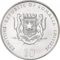 10 Shillings 2000, KM# 92, Somalia, Chinese Zodiac, Tiger