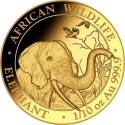100 Shillings 2018, Somalia, African Wildlife, Elephant