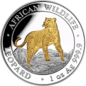 100 Shillings 2022, Somalia, African Wildlife, Leopard