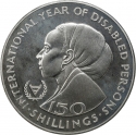 150 Shillings 1983, KM# P1, Somalia, International Year of Disabled Persons
