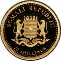 20 Shillings 2018, Somalia, African Pride, Jackal