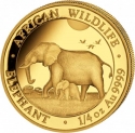 200 Shillings 2022, Somalia, African Wildlife, Elephant