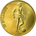 25 Shillings 2001, KM# 103, Somalia, Football (Soccer)