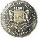 25 Shillings 2001, Somalia, Gothic Queen Victoria