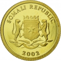 50 Shillings 2002, KM# 161, Somalia, Gold of the Pharaohs