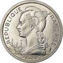 2 Francs 1959-1965, KM# 9, Somaliland, French