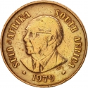 1 Cent 1979, KM# 98, South Africa, The End of Nico Diederichs' Presidency