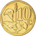 10 Cents 2002, KM# 269, South Africa