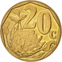 20 Cents 1996-2000, KM# 162, South Africa
