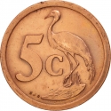 5 Cents 1990-1995, KM# 134, South Africa