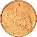 5 Cents 2000-2001, KM# 223, South Africa