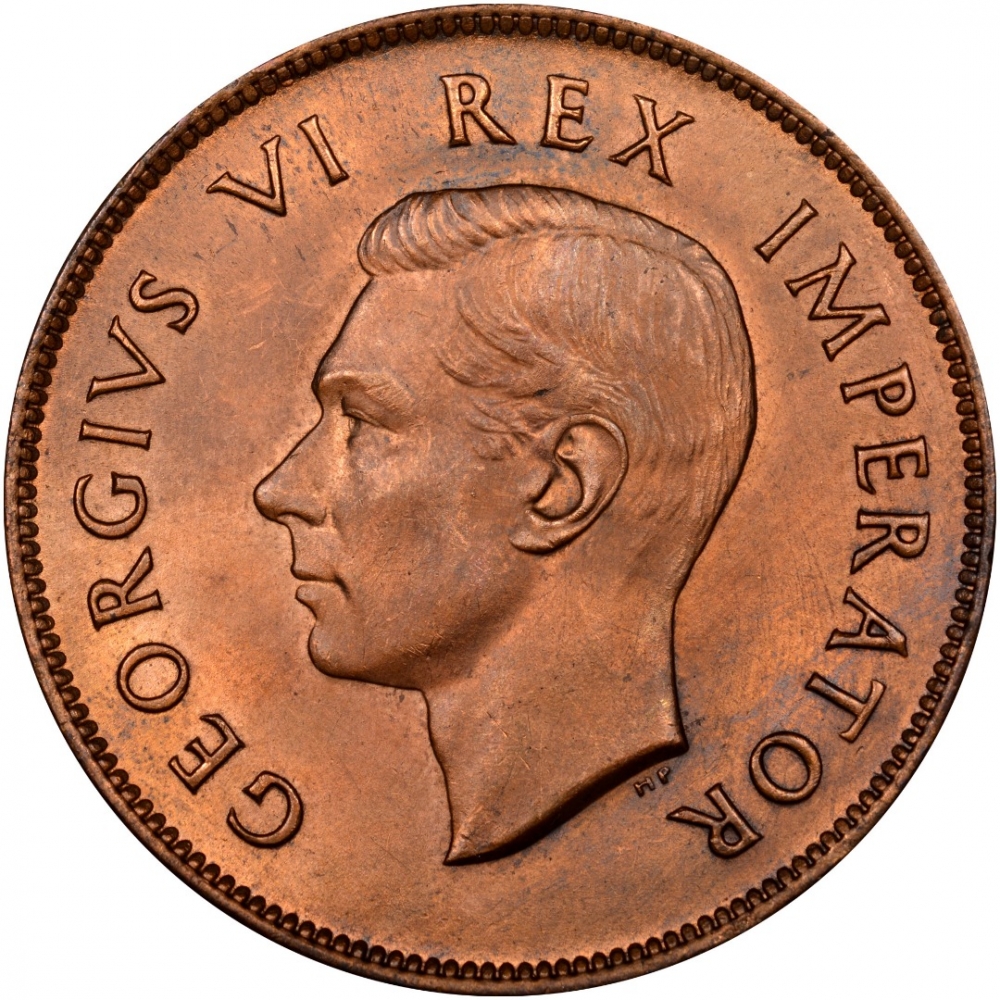 1 Penny 1937-1947, KM# 25, South Africa, George VI