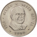 1 Rand 1990, KM# 141, South Africa, The End of P. W. Botha's Presidency