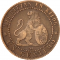 1 Centimo 1870, KM# 660, Spain
