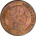 1 Centimo 1906, KM# 726, Spain, Alfonso XIII