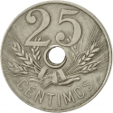 25 Centimos 1927, KM# 742, Spain
