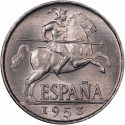 5 Centimos 1940-1953, KM# 765, Spain, Francisco Franco