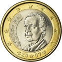 1 Euro 2007-2009, KM# 1073, Spain, Juan Carlos I