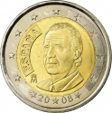 2 Euro 2007-2009, KM# 1074, Spain, Juan Carlos I