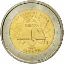 2 Euro 2007, KM# 1130, Spain, Juan Carlos I, 50th Anniversary of the Treaty of Rome