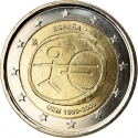 2 Euro 2009, KM# 1142, Spain, Juan Carlos I, 10th Anniversary of the European Monetary Union and the Introduction of the Euro
