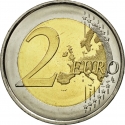 2 Euro 2015, KM# 1338, Spain, Felipe VI, 30th Anniversary of the Flag of Europe