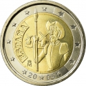 2 Euro 2005, KM# 1063, Spain, Juan Carlos I, 400th Anniversary of the First Edition of Don Quixote