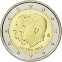 2 Euro 2014, KM# 1325, Spain, Felipe VI, King Felipe VI's Succession to the Throne