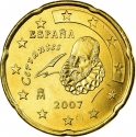 20 Euro Cent 2007-2009, KM# 1071, Spain, Juan Carlos I