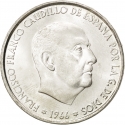 100 Pesetas 1966, KM# 797, Spain, Francisco Franco