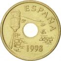 25 Pesetas 1998, KM# 990, Spain, Juan Carlos I, Spanish Autonomous Communities, Ceuta