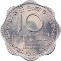 10 Cents 1978-1991, KM# 140a, Sri Lanka